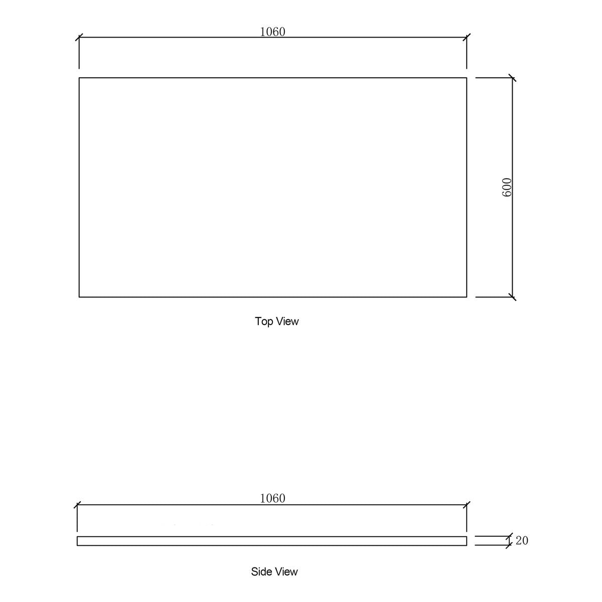 Otti Laundry Natural Carrara White Marble Top 1060