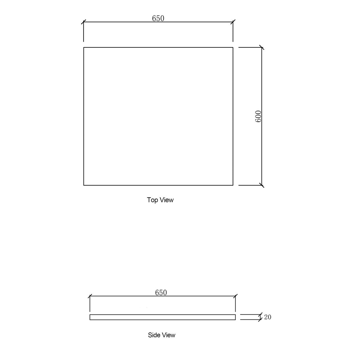 Otti Laundry Natural Carrara White Marble Top 650