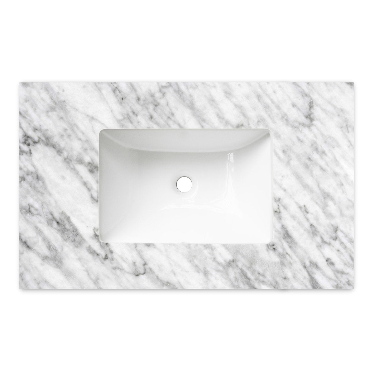 Otti Natural Carrara Marble Top with Undermount Basin 750