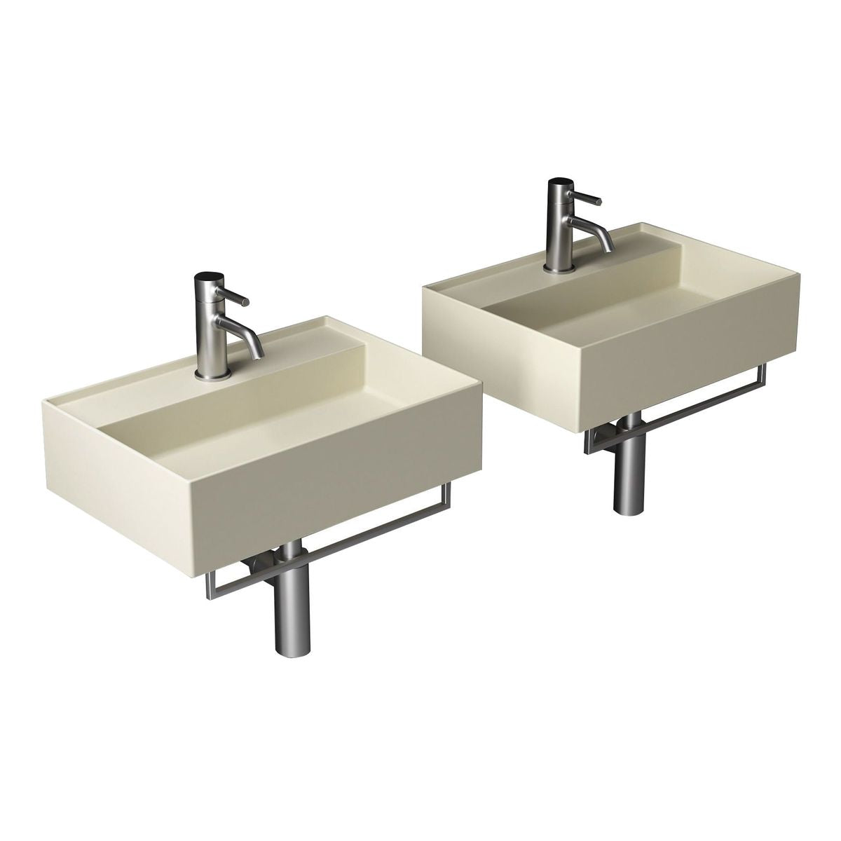 Studio Bagno Shard X Mini Bench/Wall Basin - 1 Taphole, Gloss White