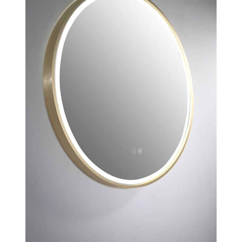 Sphere 800 LED Mirror with Dimester and Portable Magnifier - Baltic Brass