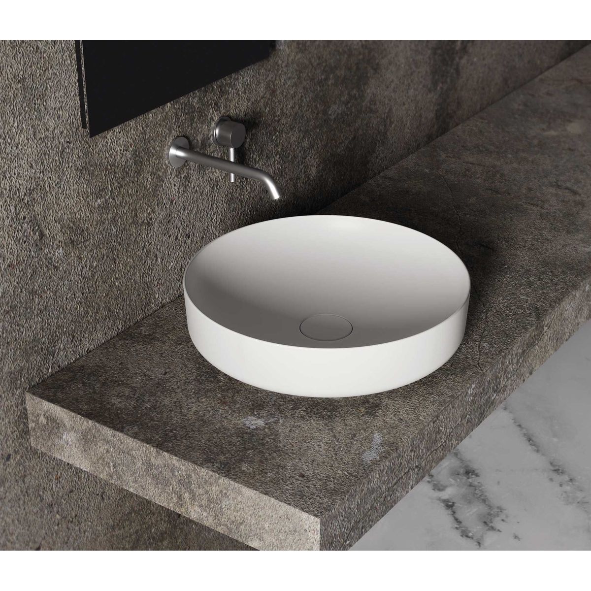 Studio Bagno Form Circle Bench Basin - Matte White