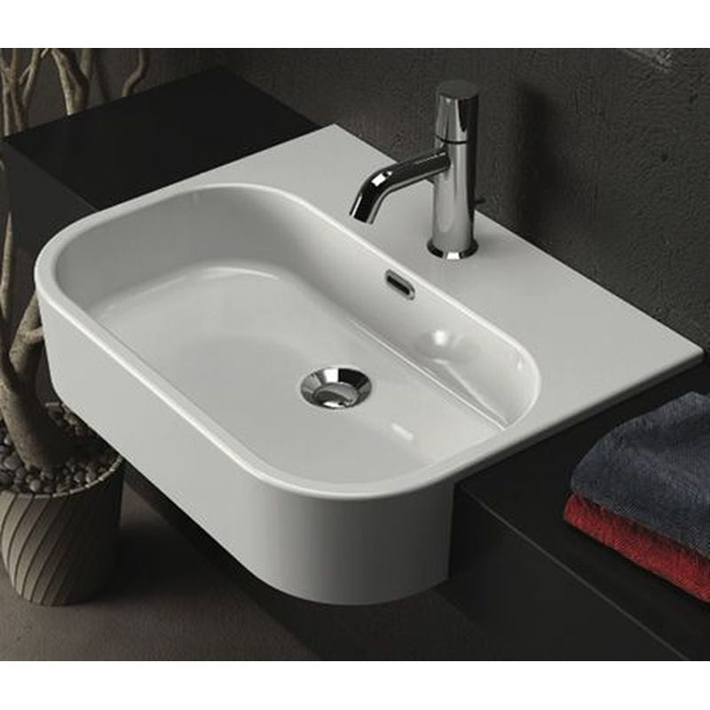 Studio Bagno Synthesis Semi Recessed Basin - No Taphole