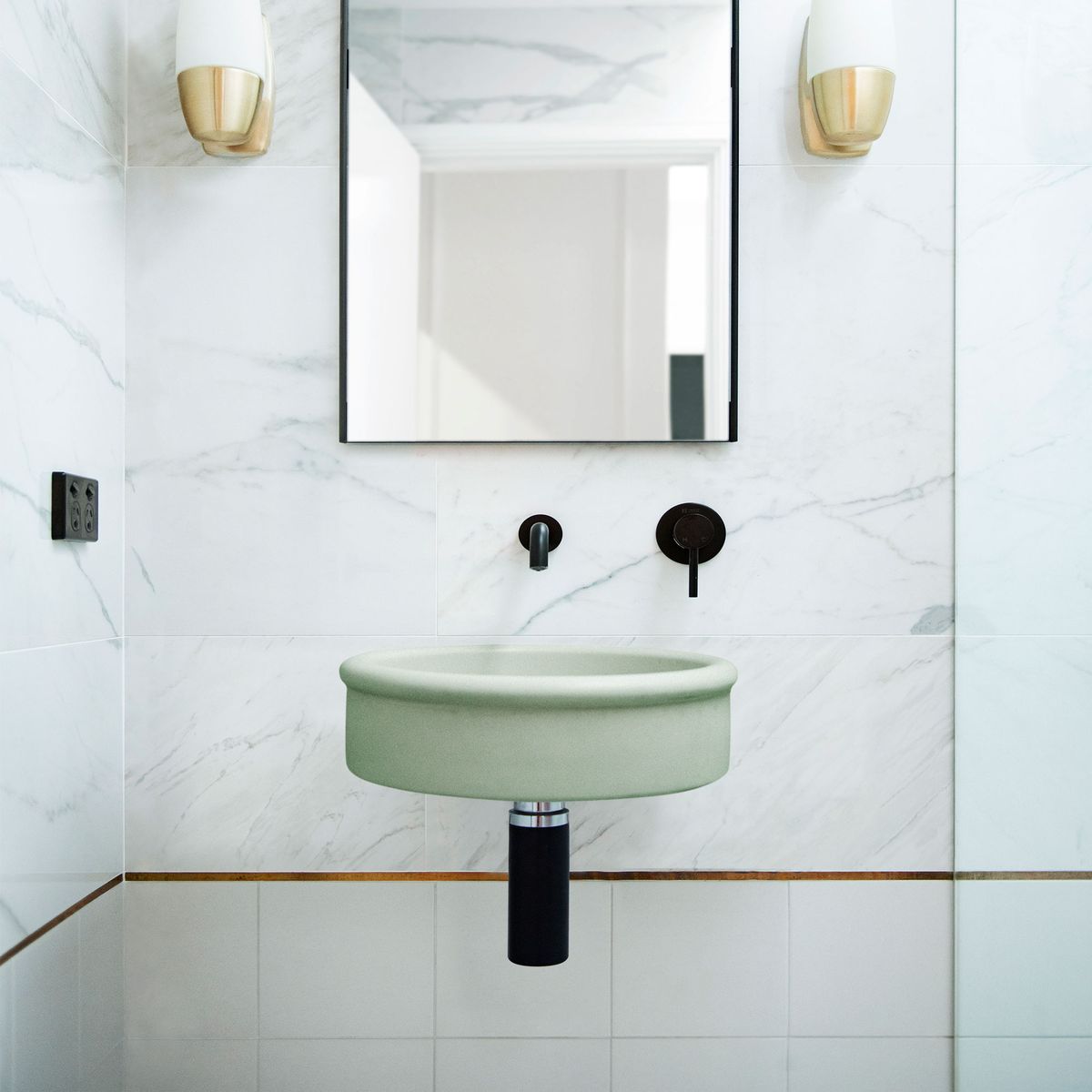 Nood Wall Mount Tubb Basin in Mint