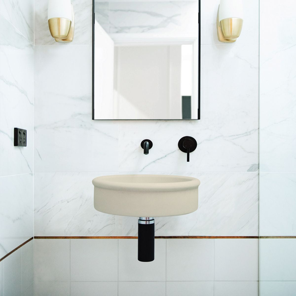 Nood Wall Mount Tubb Basin in Mushroom
