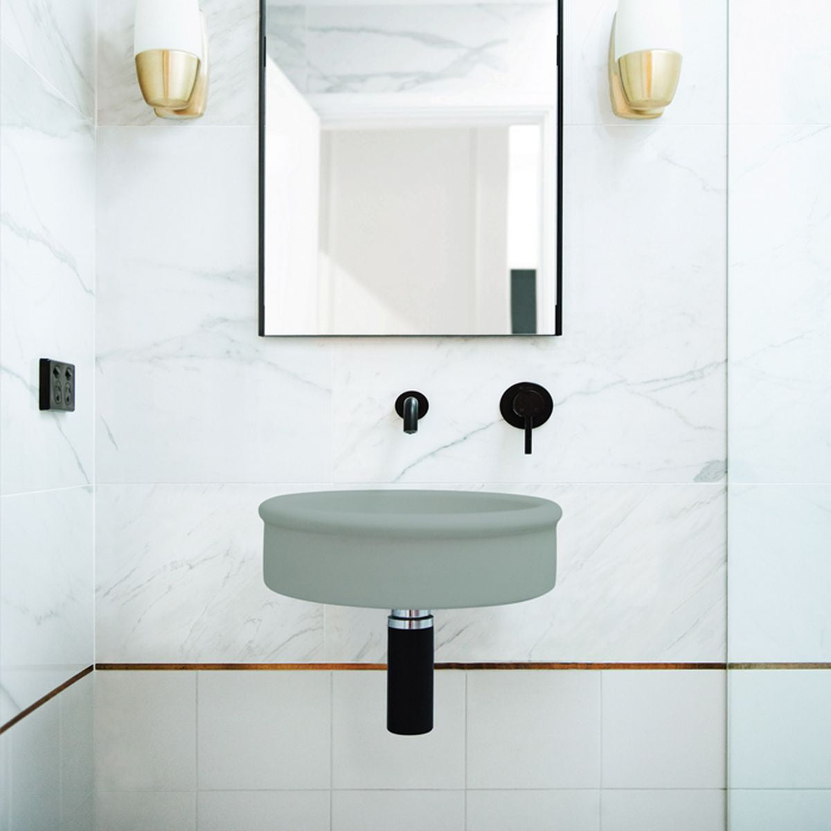 Nood Wall Mount Tubb Basin in Rowboat