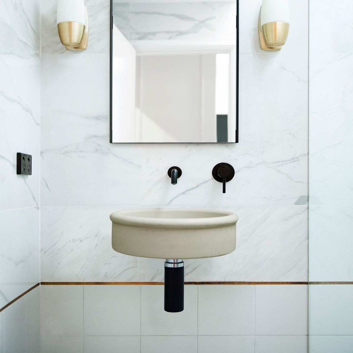Nood Wall Mount Tubb Basin in Sand