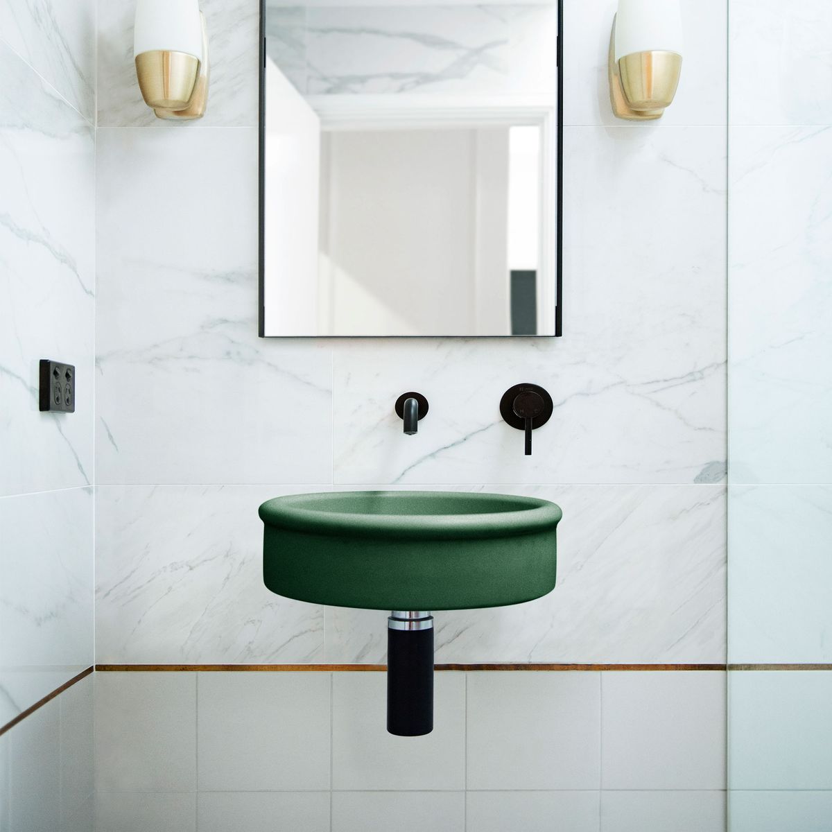 Nood Wall Mount Tubb Basin in Teal