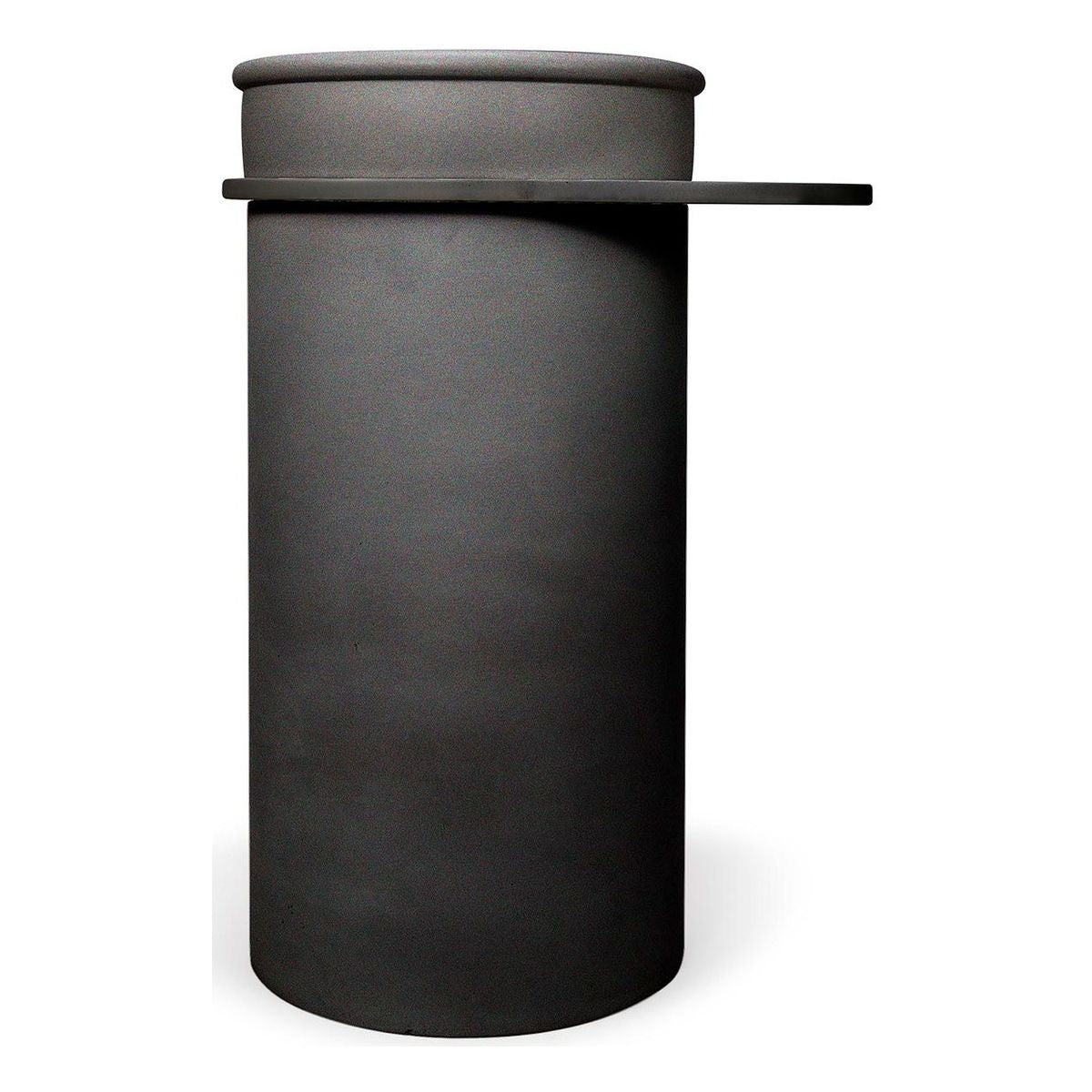 Nood Cylinder With Tray Tubb Basin in Charcoal