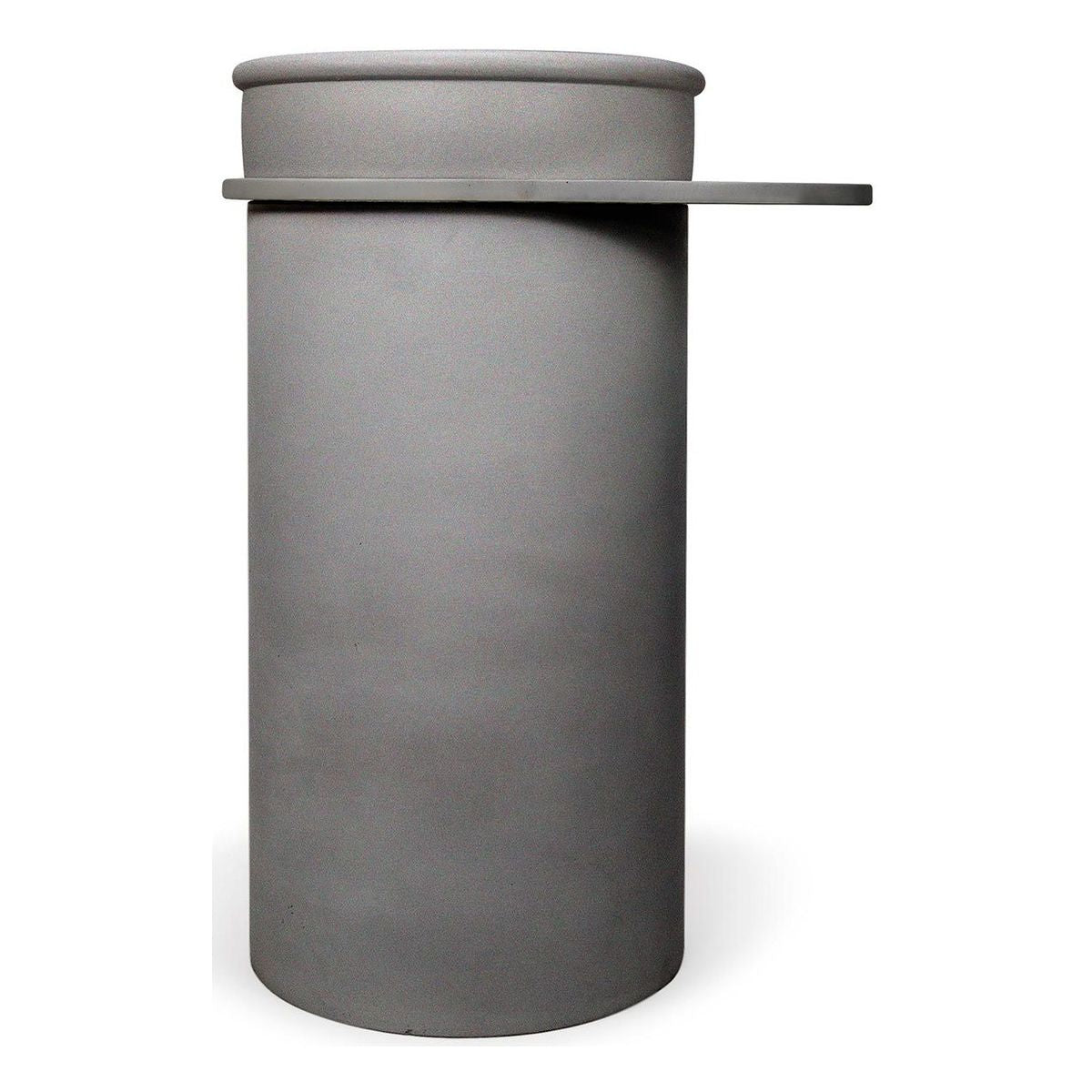 Nood Cylinder With Tray Tubb Basin in Mid Tone Grey