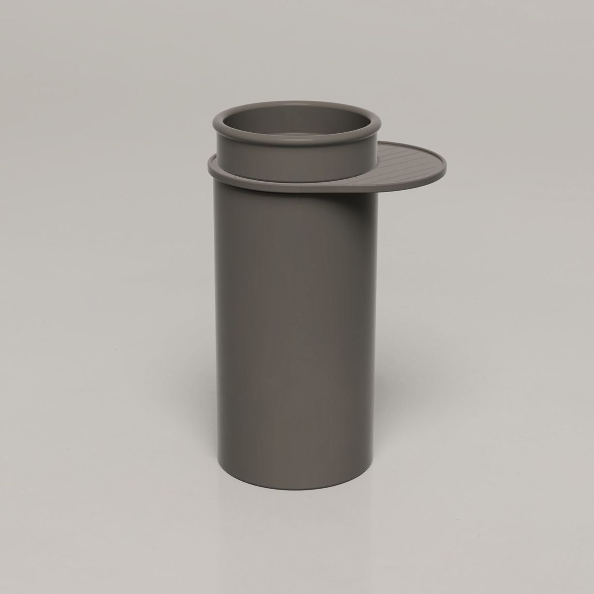 Nood Cylinder With Tray Tubb Basin in Mid Tone Grey