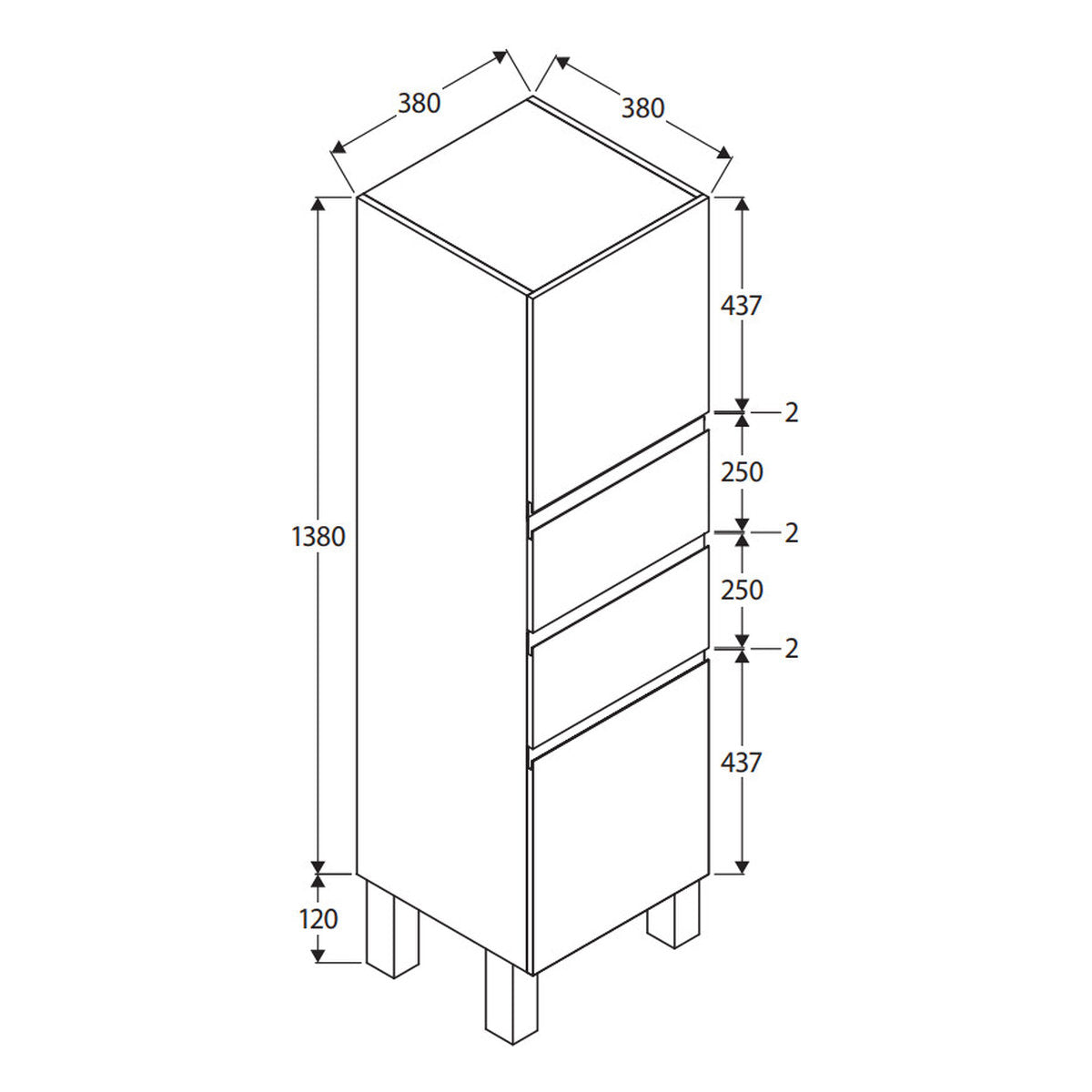 Fienza Fingerpull Tallboy