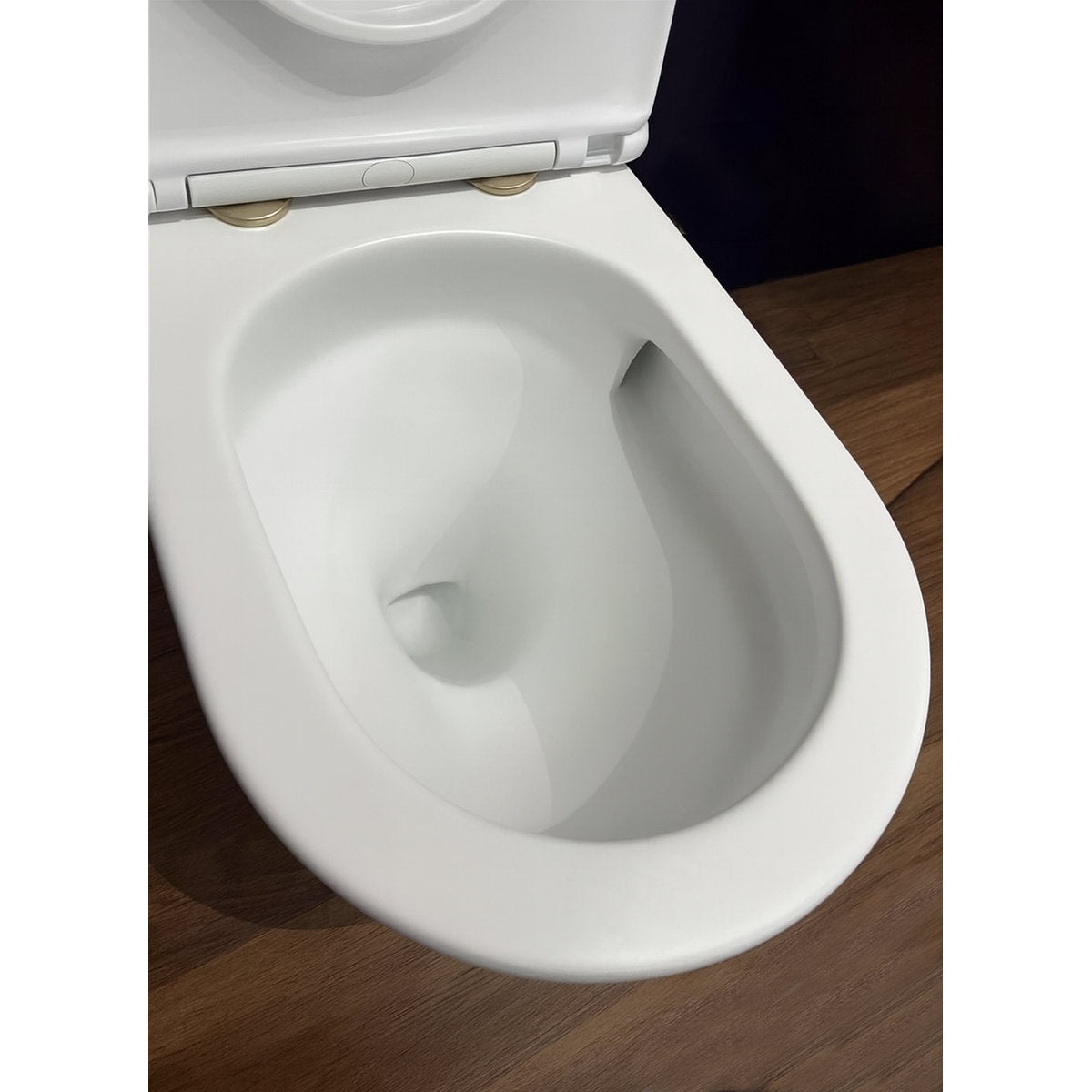 Turner Hastings WhisperFlush Thin Toilet Seat Hinge Cap Covers - Brushed Brass