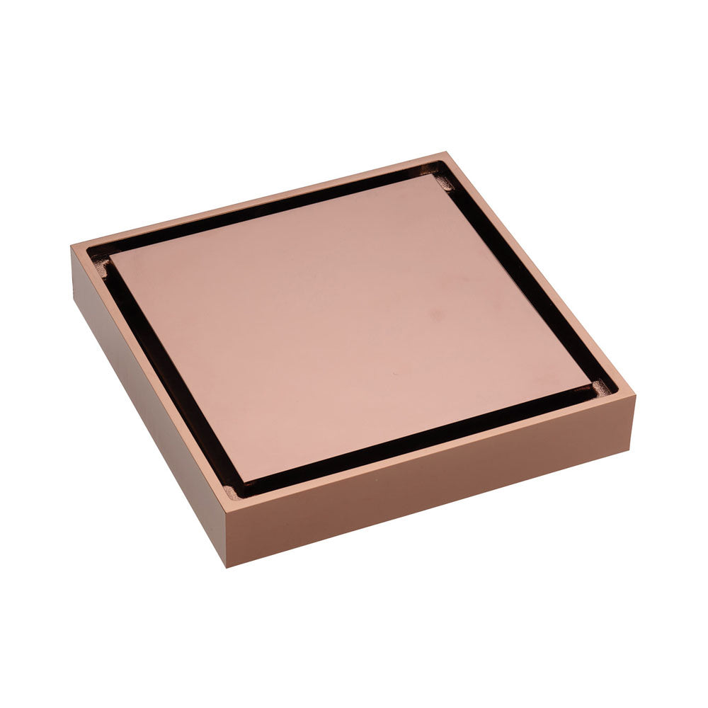 Fienza Square Tile 2-in-1 Floor Waste, 80mm Outlet, Rose Gold