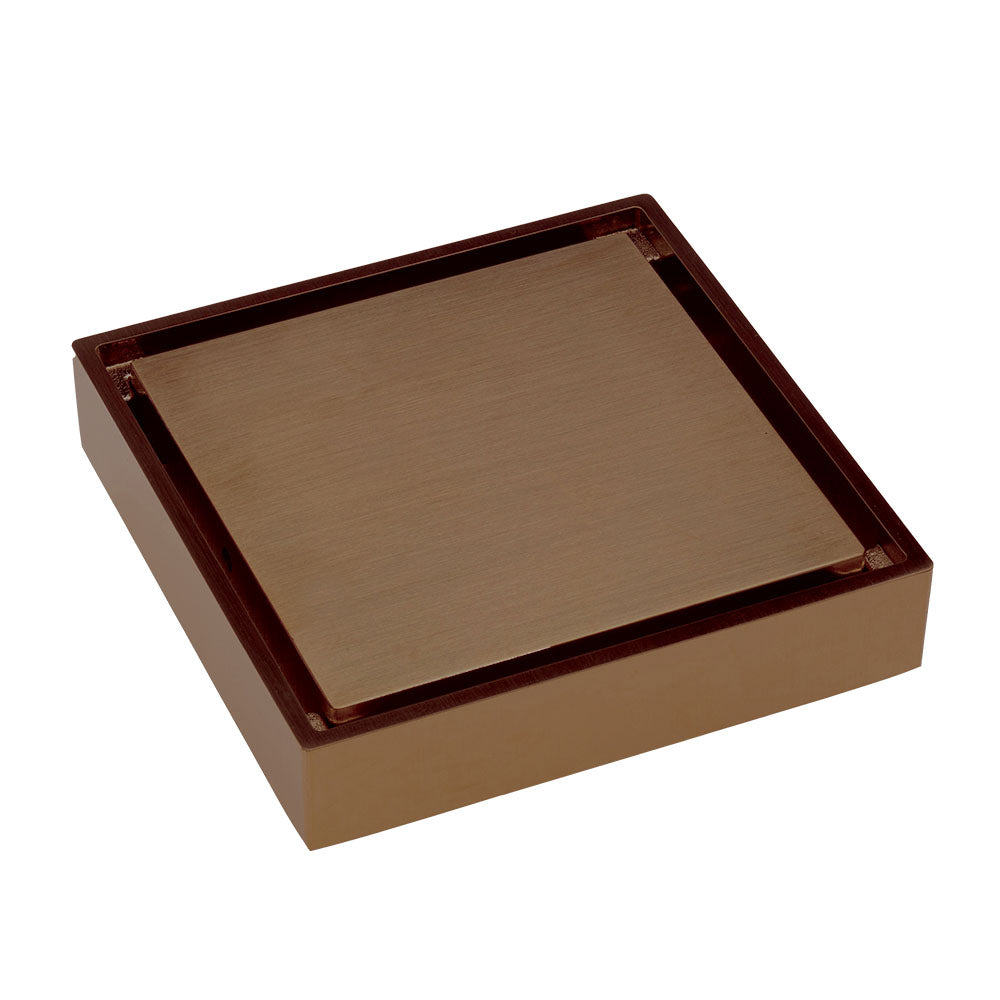 Fienza Square Tile 2-in-1 Floor Waste, 88mm Outlet, Brushed Copper