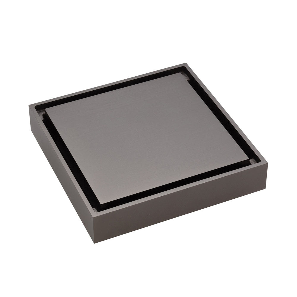 Fienza Square Tile 2-in-1 Floor Waste, 88mm Outlet, Gun Metal