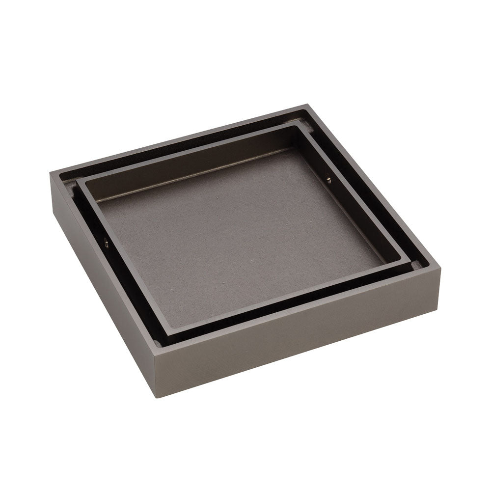 Fienza Square Tile 2-in-1 Floor Waste, 88mm Outlet, Gun Metal