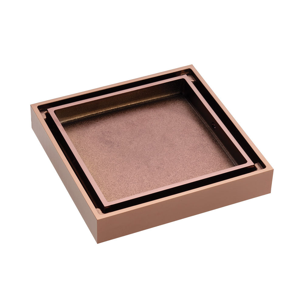 Fienza Square Tile 2-in-1 Floor Waste, 88mm Outlet, Rose Gold