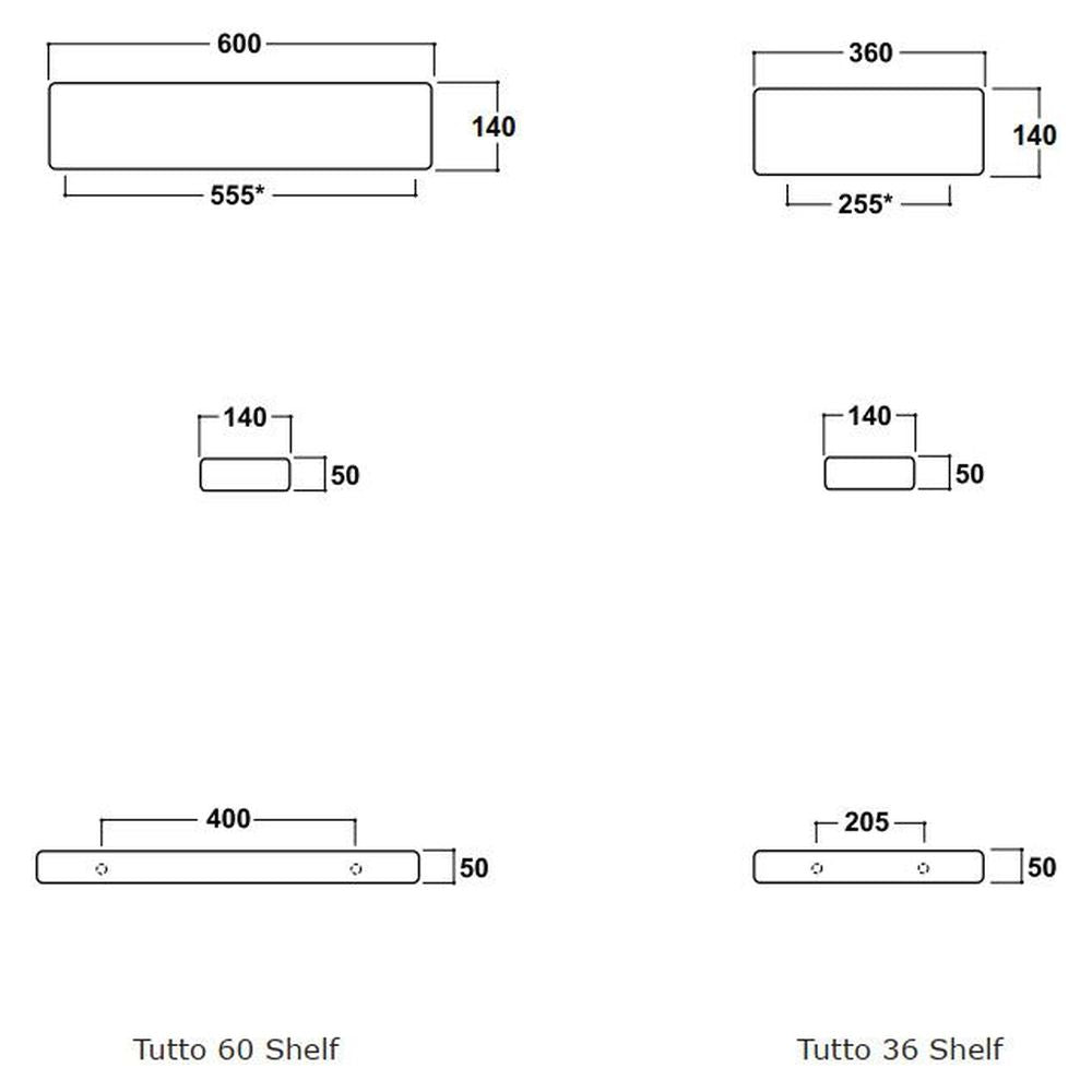 Studio Bagno Tutto 60 Ceramic Shelf