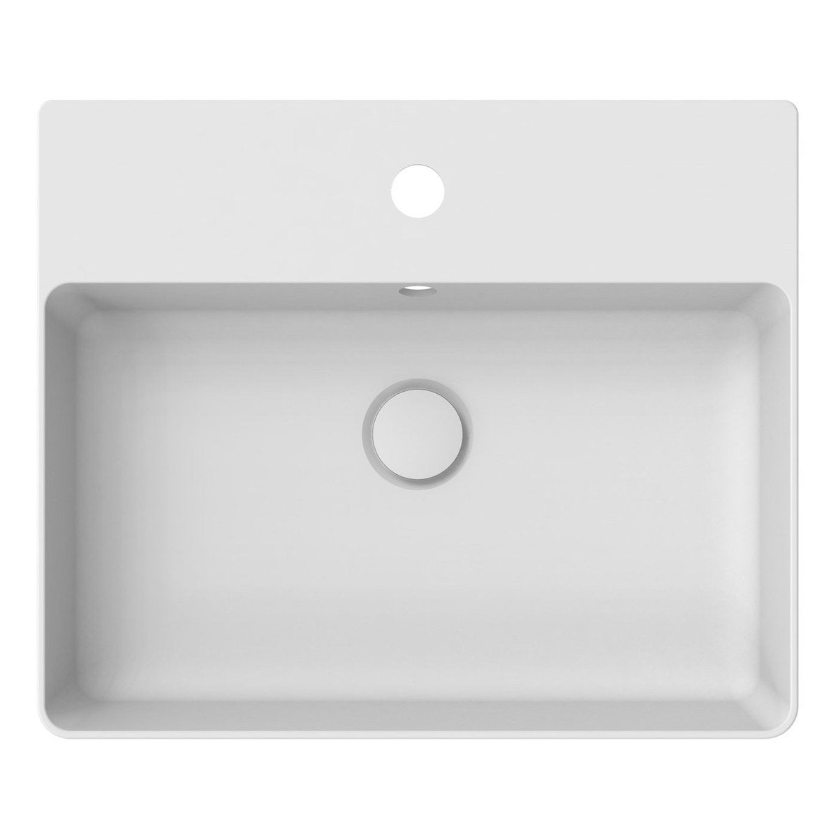 ADP Jack Above Counter Basin, Matte White 1 Tap Hole