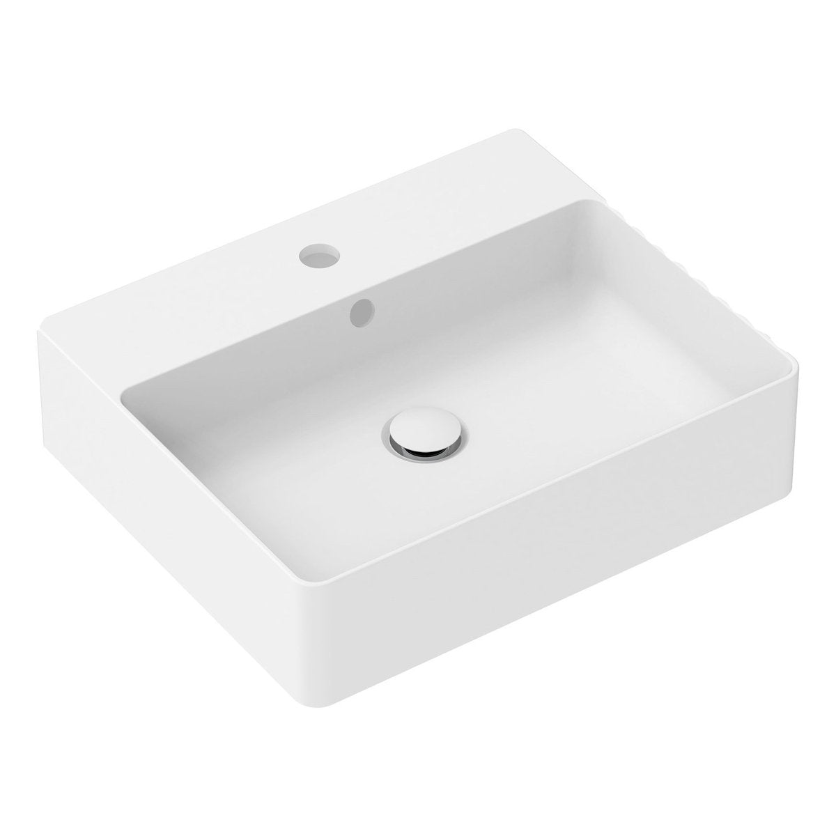 ADP Jack Above Counter Basin, Matte White 1 Tap Hole