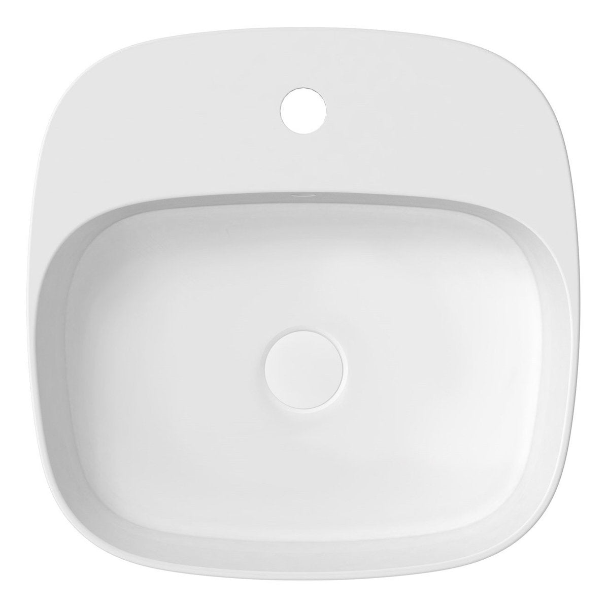 ADP Jill Above Counter Basin, Matte White 1 Tap Hole