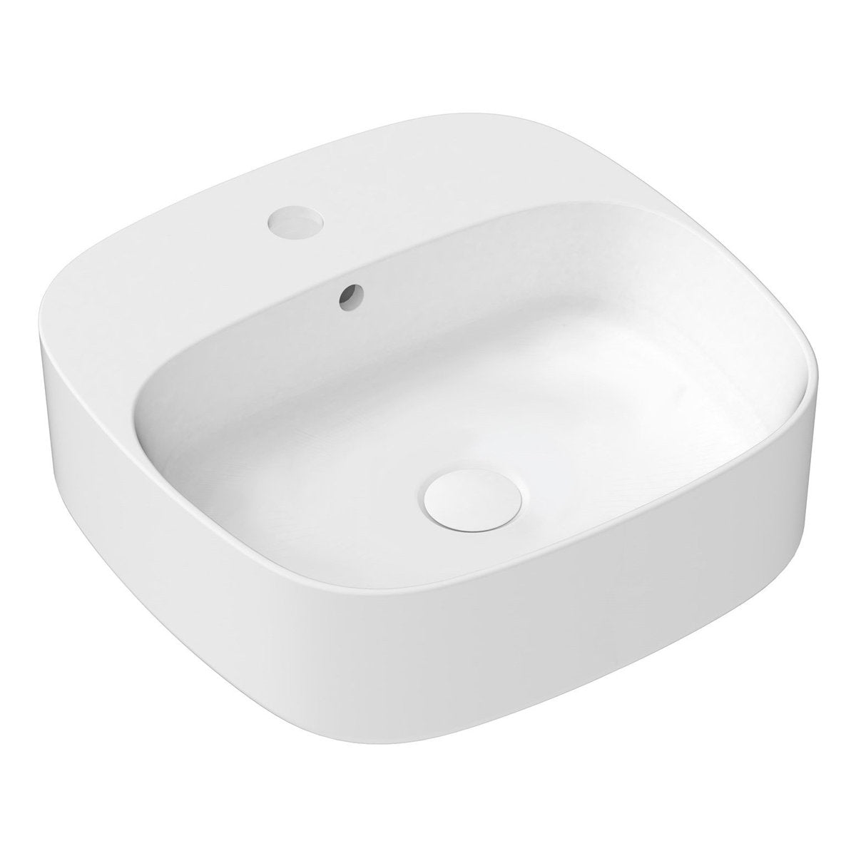 ADP Jill Above Counter Basin, Matte White 1 Tap Hole