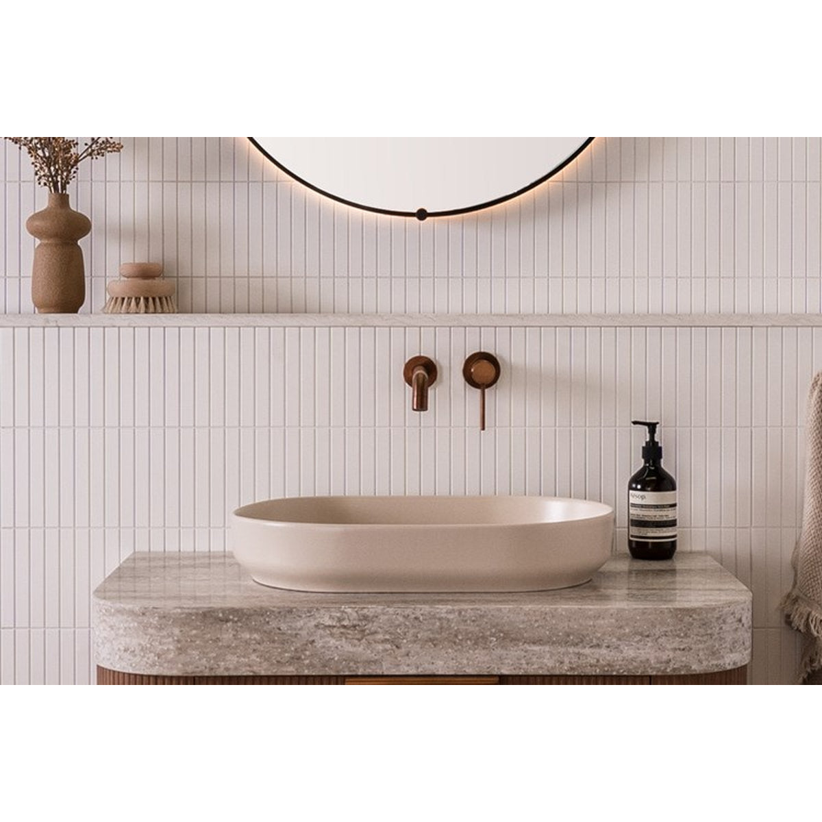 ADP Marilyn Above Counter Basin Matte Ivory