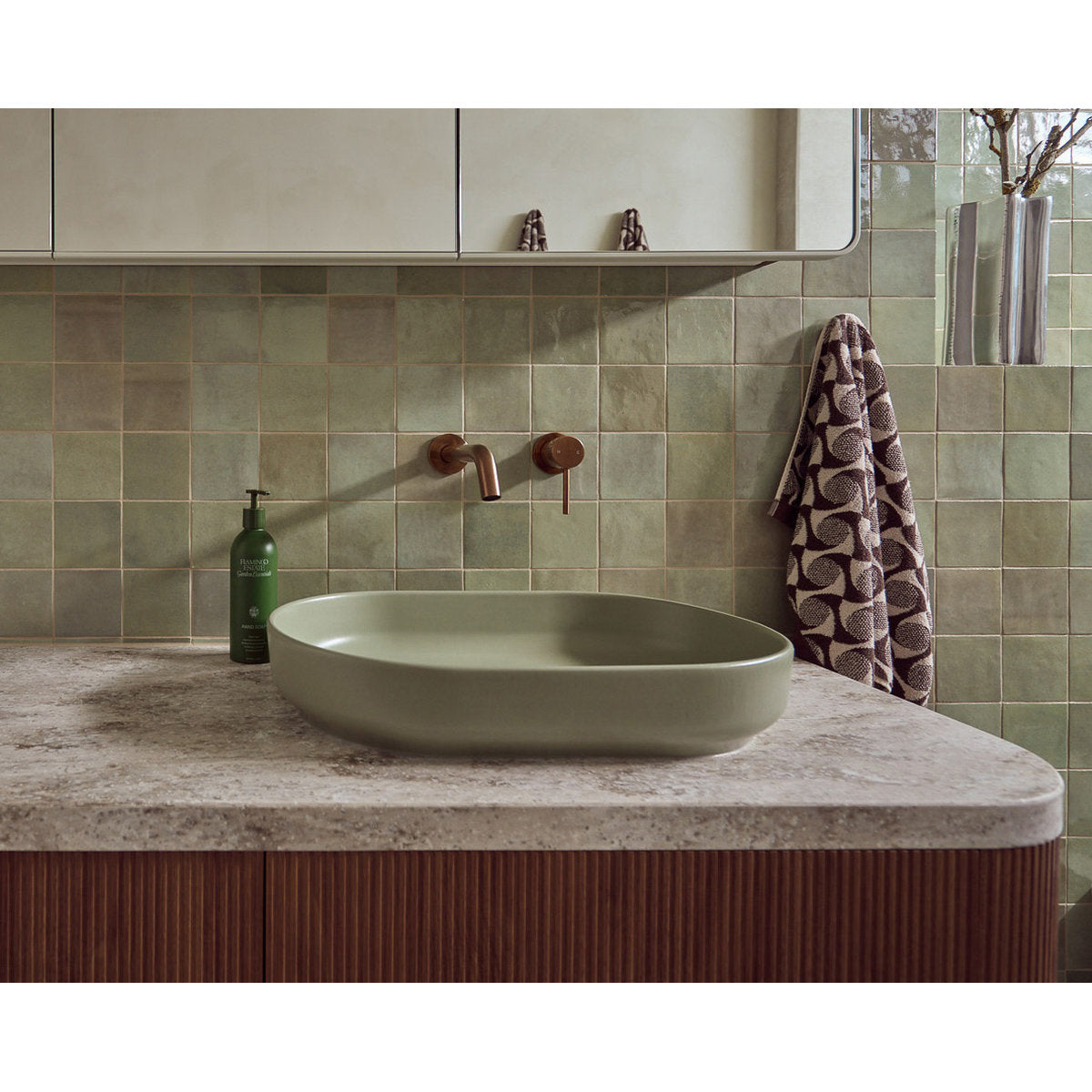ADP Marilyn Above Counter Basin Matte Olive