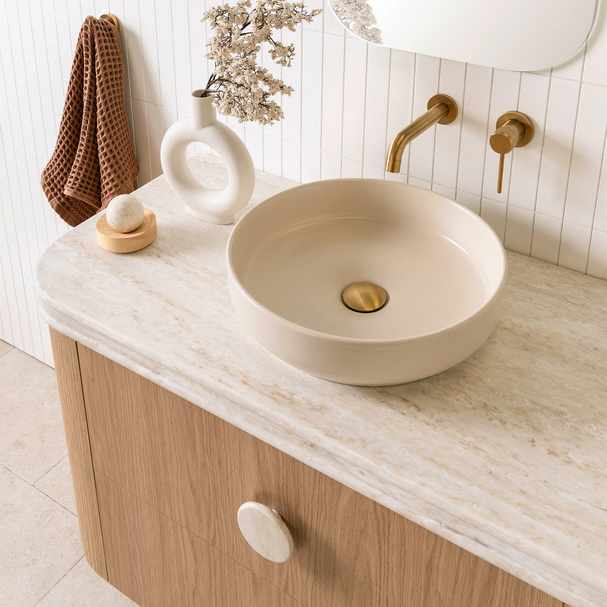 ADP Monroe Above Counter Basin, Matte Ivory