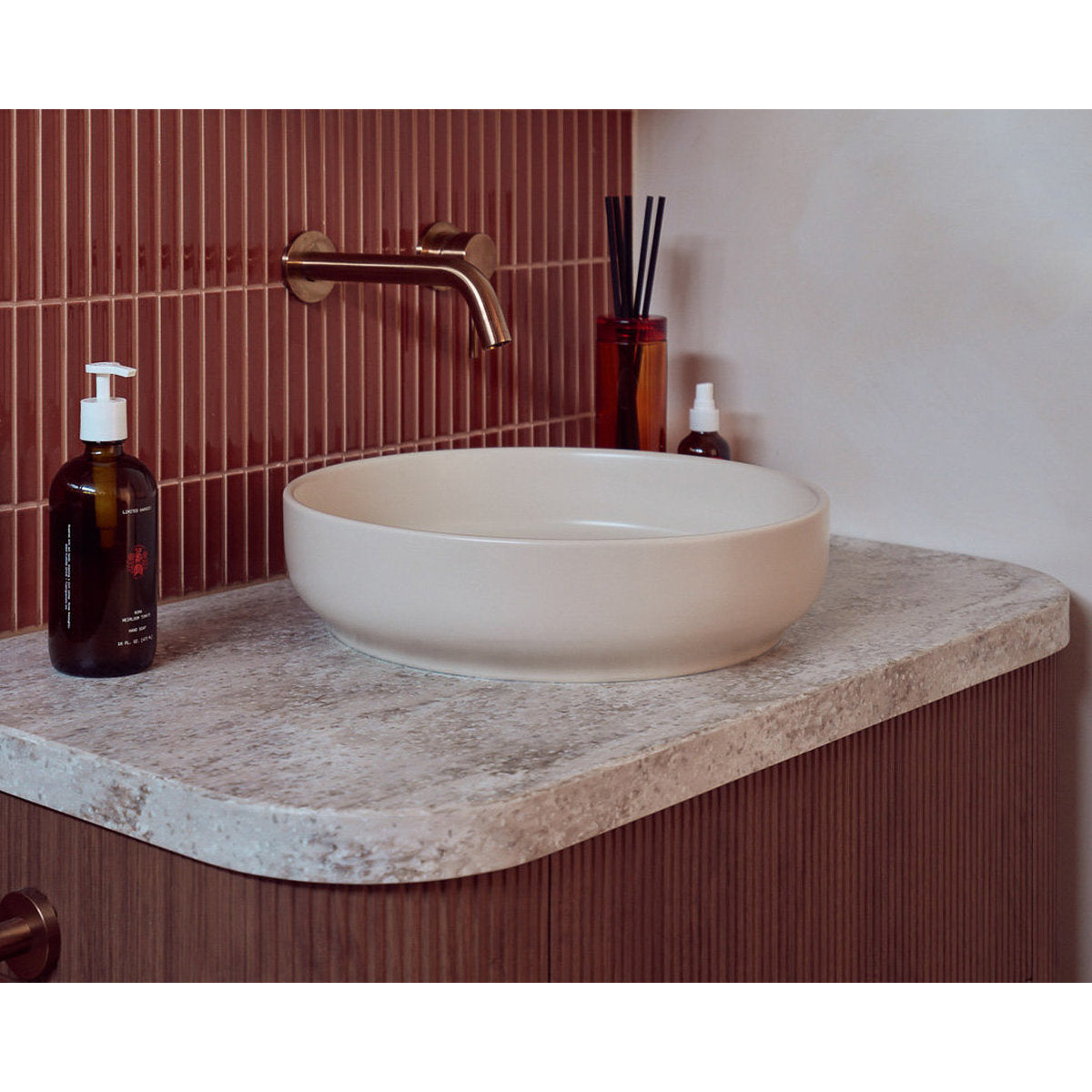 ADP Monroe Above Counter Basin, Matte Ivory