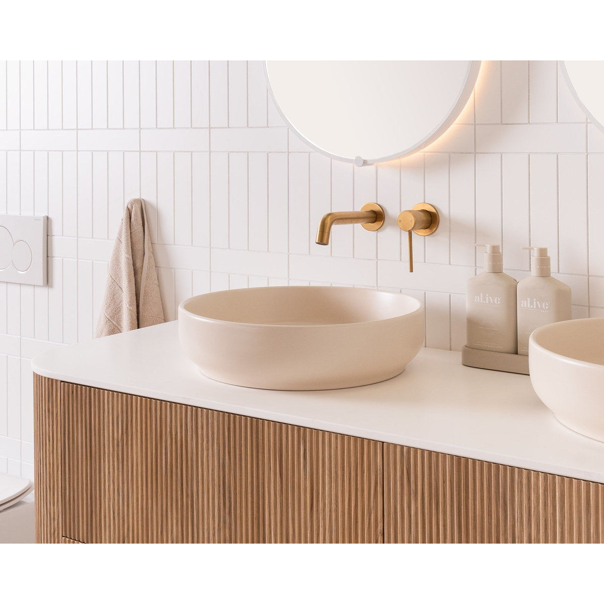 ADP Monroe Above Counter Basin, Matte Ivory