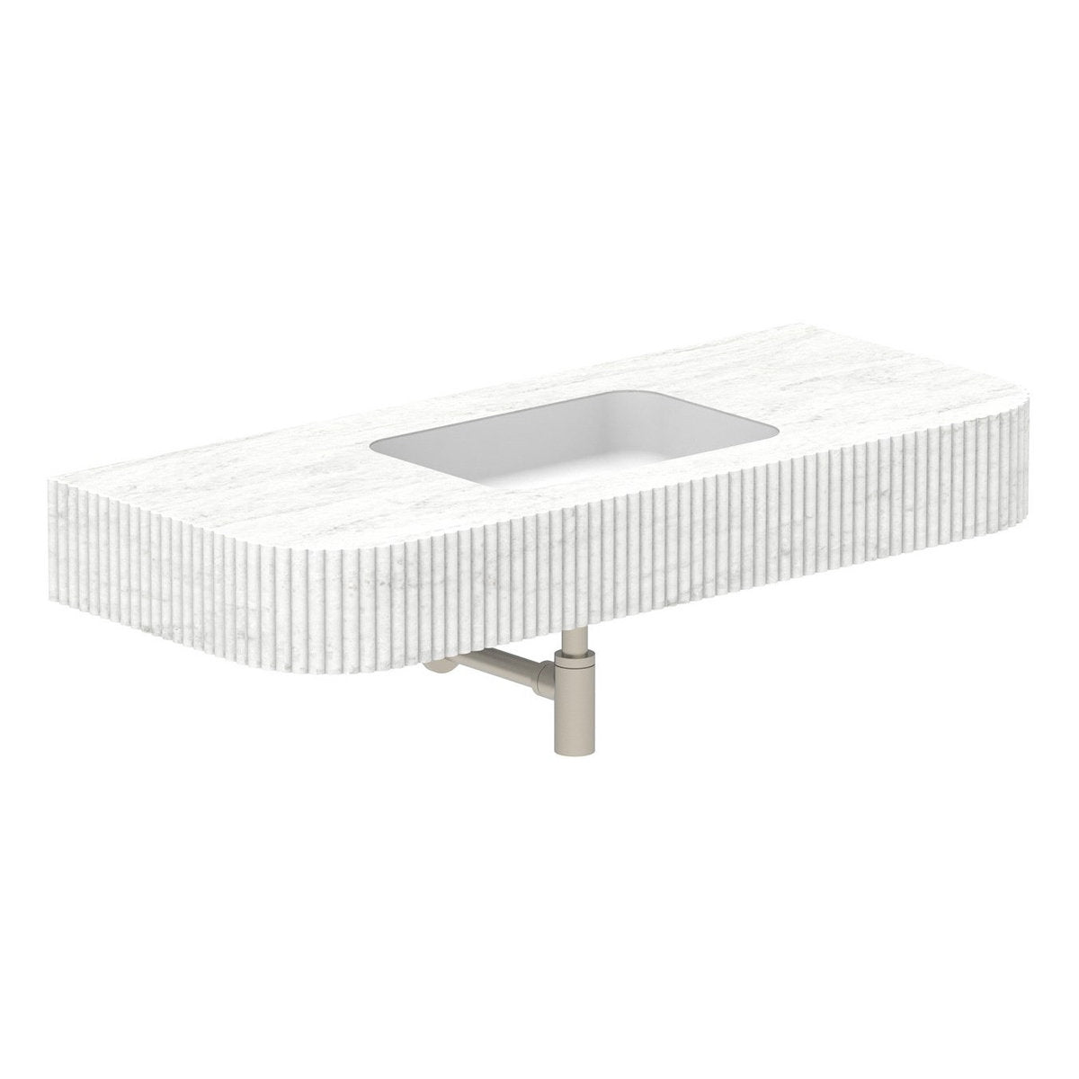 ADP Imperial Wall Basin 1200mm, Blossom, No Tap Hole