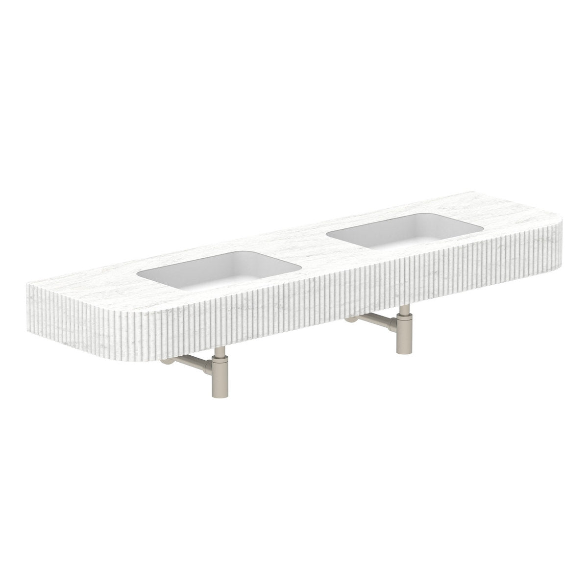 ADP Imperial Wall Basin 1800mm, Blossom, No Tap Hole