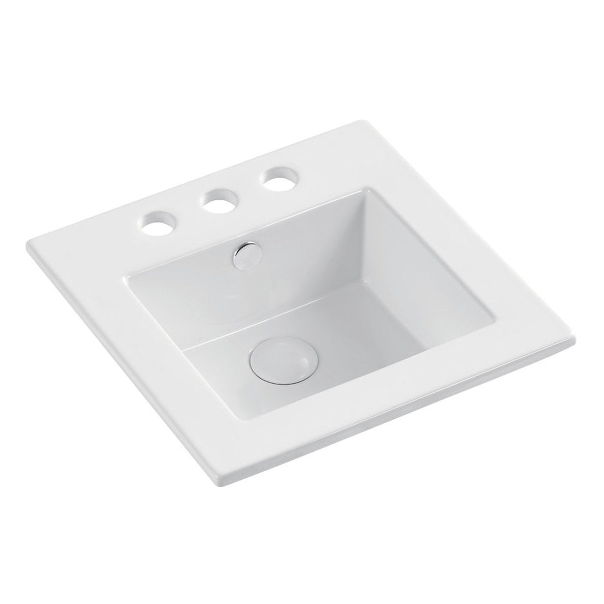 Fienza Allison Fully-Inset Basin, 3 Tap Holes