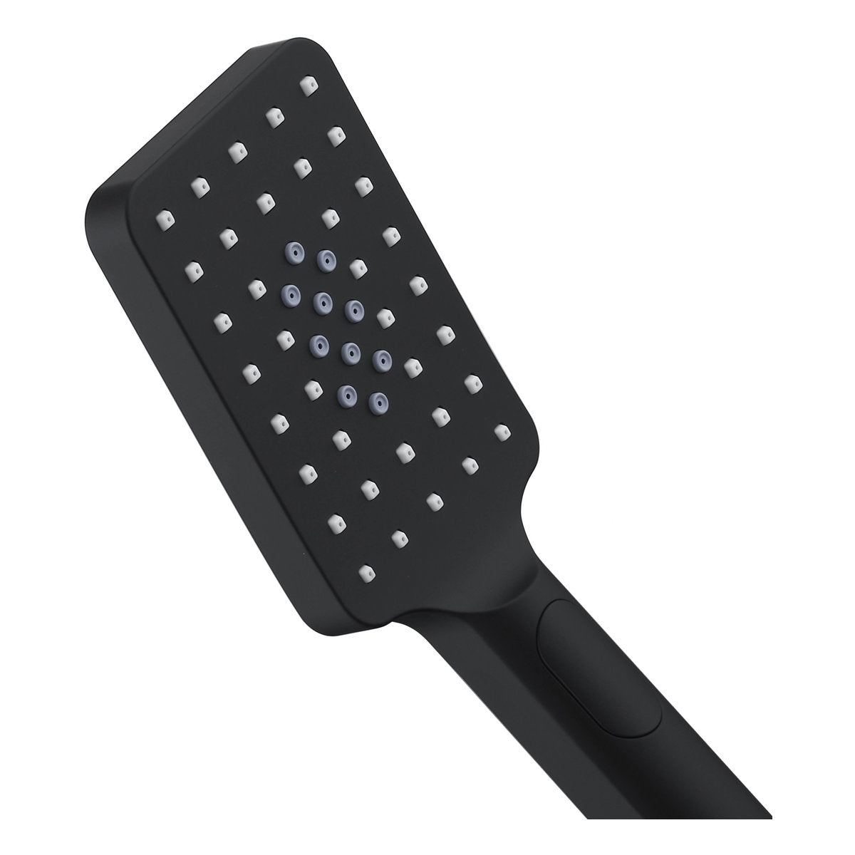 Otti Taran 250mm Matte Black Twin Shower On Rail Top Inlet Square