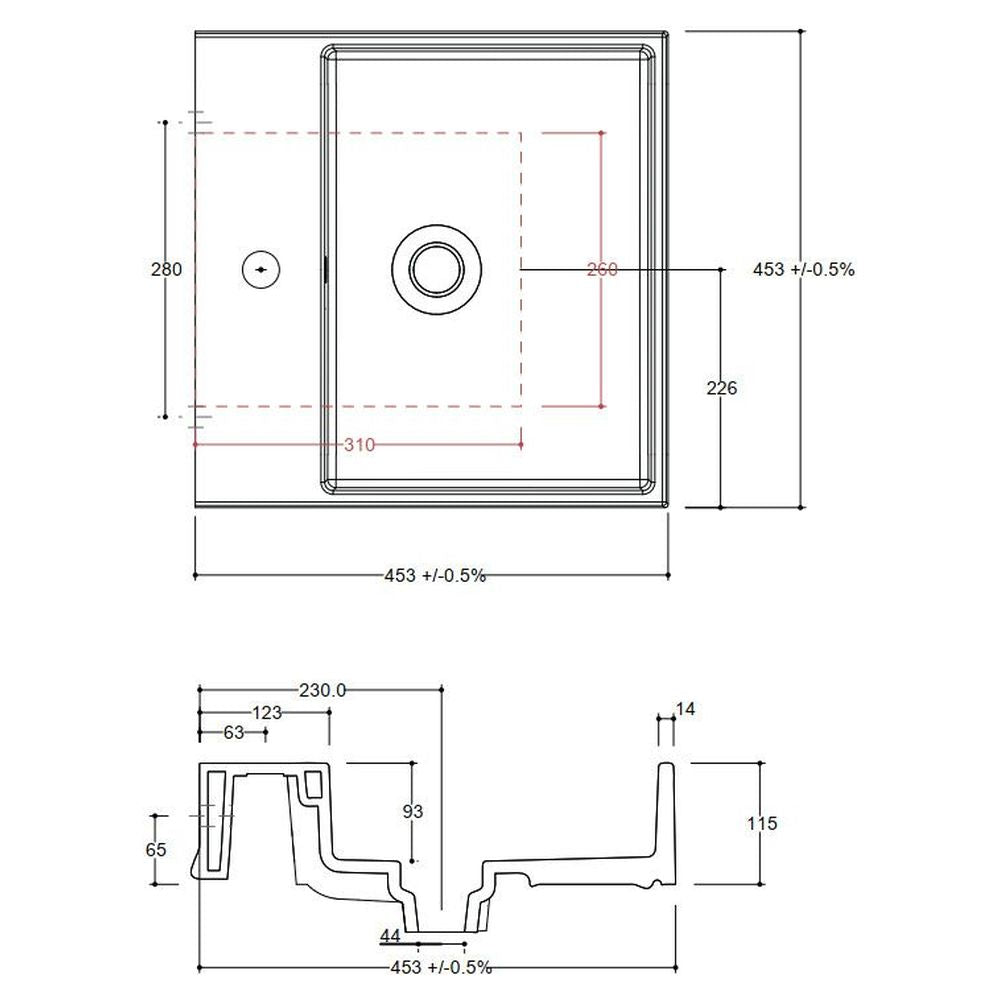 Studio Bagno Unlimited 47 V2 Bench/Wall Basin - No Taphole