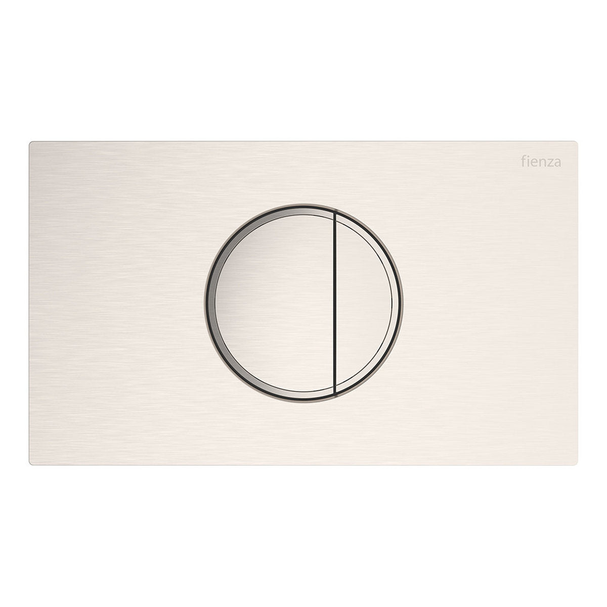 Fienza Halo Round Button Flush Plate, Brushed Nickel