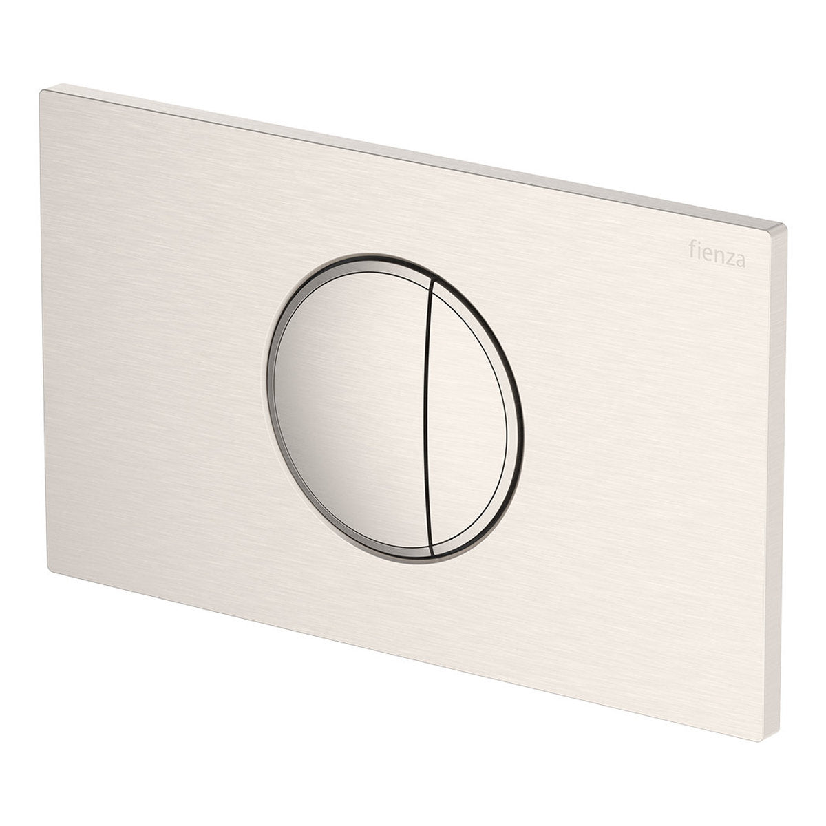 Fienza Halo Round Button Flush Plate, Brushed Nickel