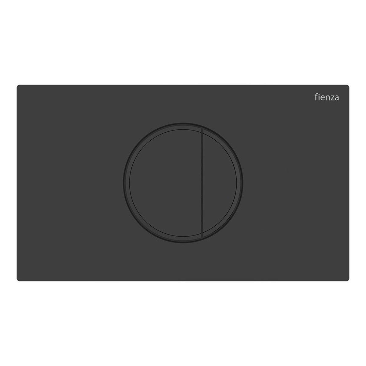 Fienza Halo Round Button Flush Plate, Matte Black