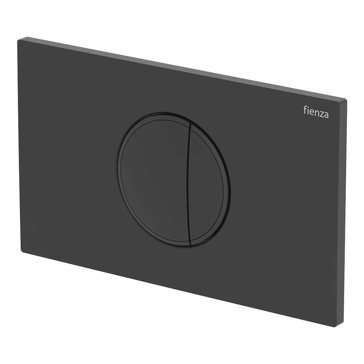 Fienza Halo Round Button Flush Plate, Matte Black