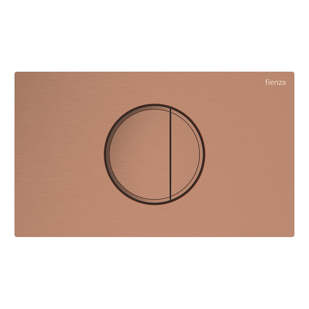 Fienza Halo Round Button Flush Plate, Brushed Copper