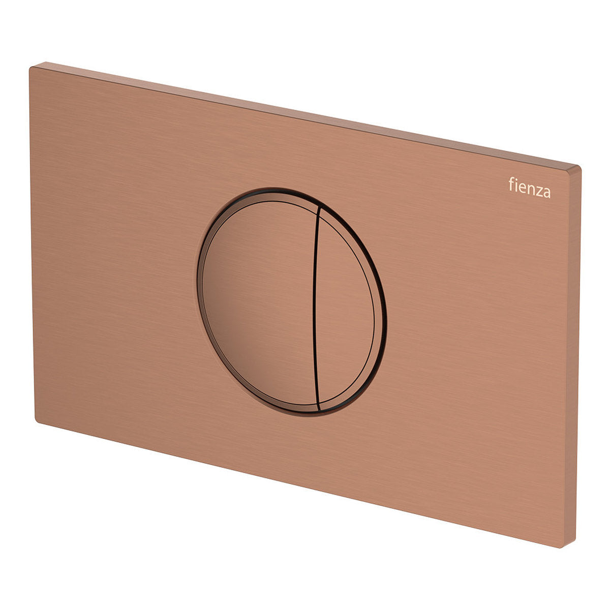 Fienza Halo Round Button Flush Plate, Brushed Copper