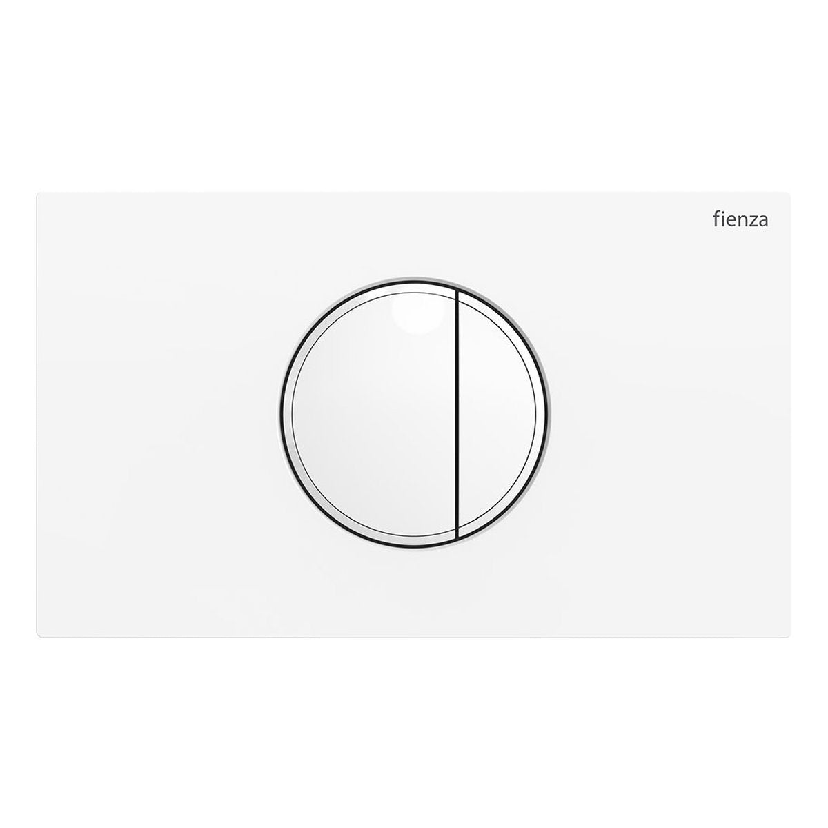 Fienza Halo Round Button Flush Plate, Gloss White