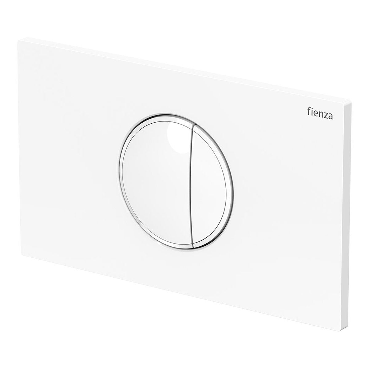 Fienza Halo Round Button Flush Plate, Gloss White