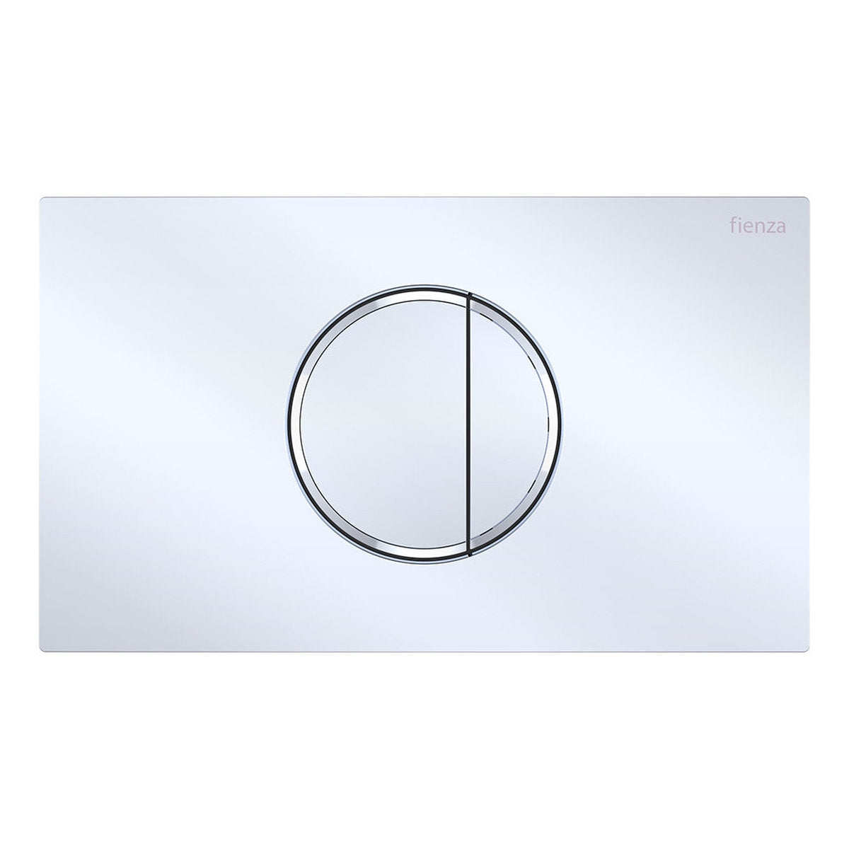 Fienza Halo Round Button Flush Plate, Chrome