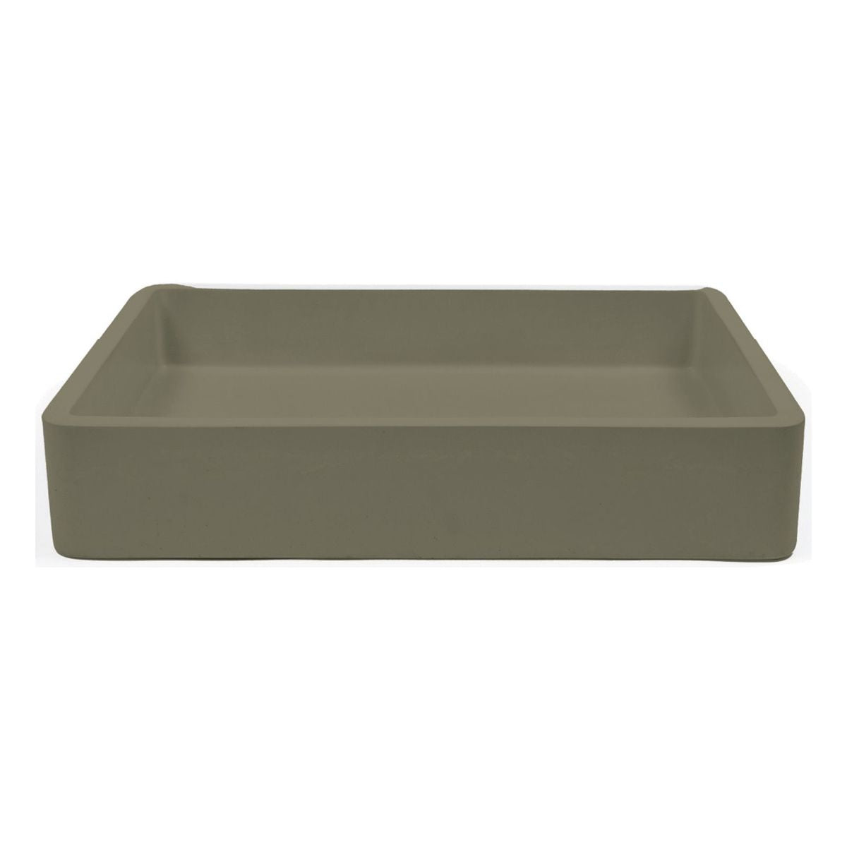 Nood Surface Mount Vesl Rectangle Basin in Olive