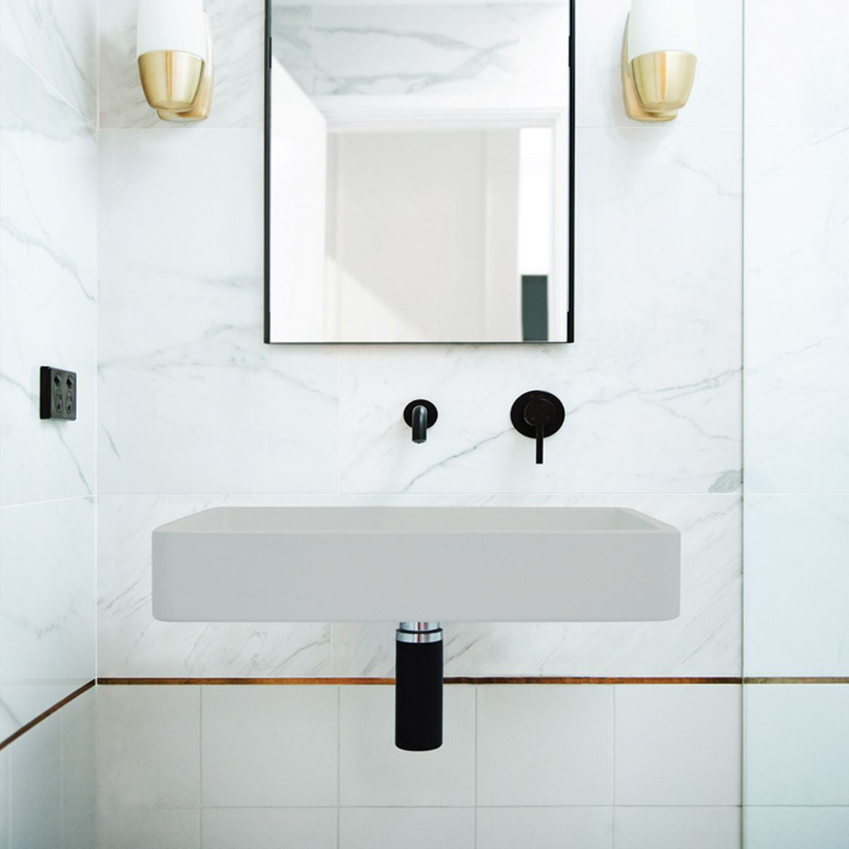 Nood Wall Mount Vesl Rectangle Basin in Cloud
