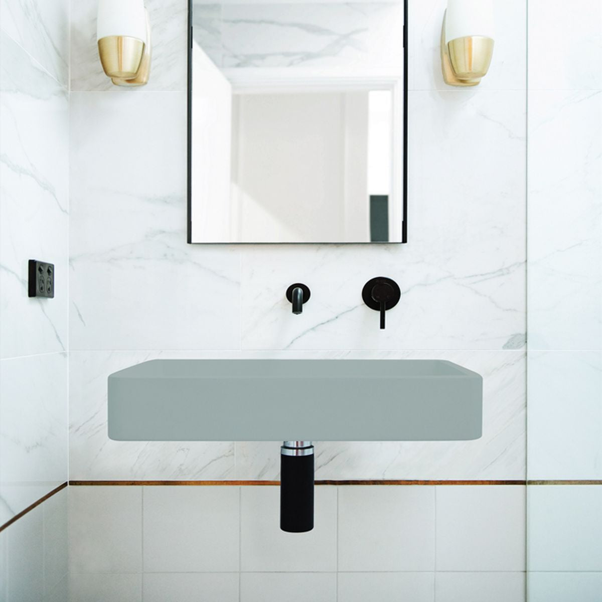 Nood Wall Mount Vesl Rectangle Basin in Rowboat