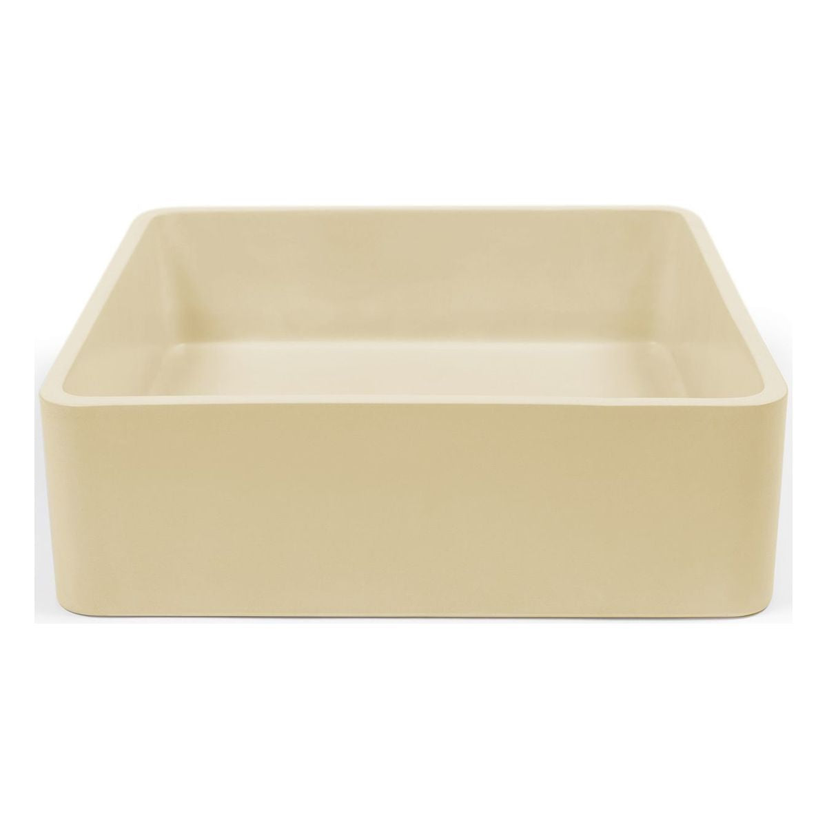 Nood Surface Mount Vesl Square Basin in Custard